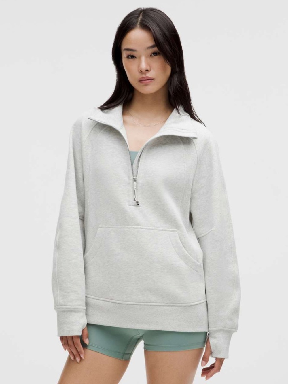 lululemon athletica Scuba Oversized Funnel-Neck Half Zip Pullover - Light Grey
